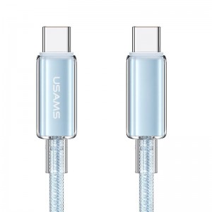 Дата кабель USAMS US-SJ660 Type-C to Type-C PD100W Cloud Series (1.2m)