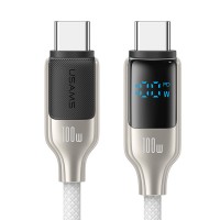 Дата кабель Usams US-SJ742 Digital Display HX Ser. Type-C to Type-C 100W (1.2m)