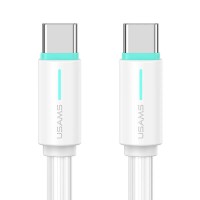 Дата кабель Usams US-SJ734 Bicolor Charging YR Ser. Type-C to Type-C 60W (1m)
