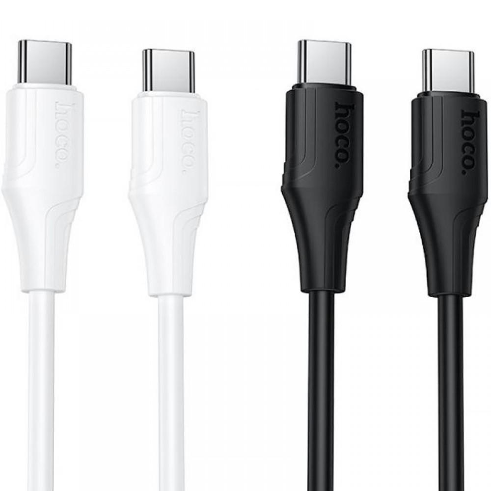 Дата кабель Hoco X124 Bien silicone Type-C to Type-C 60W (1m)