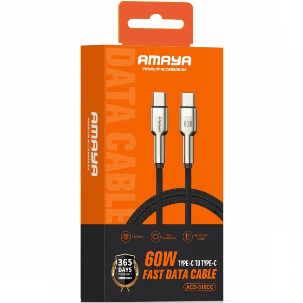 Дата кабель Amaya 310CC Type-C to Type-C 60W (1m)