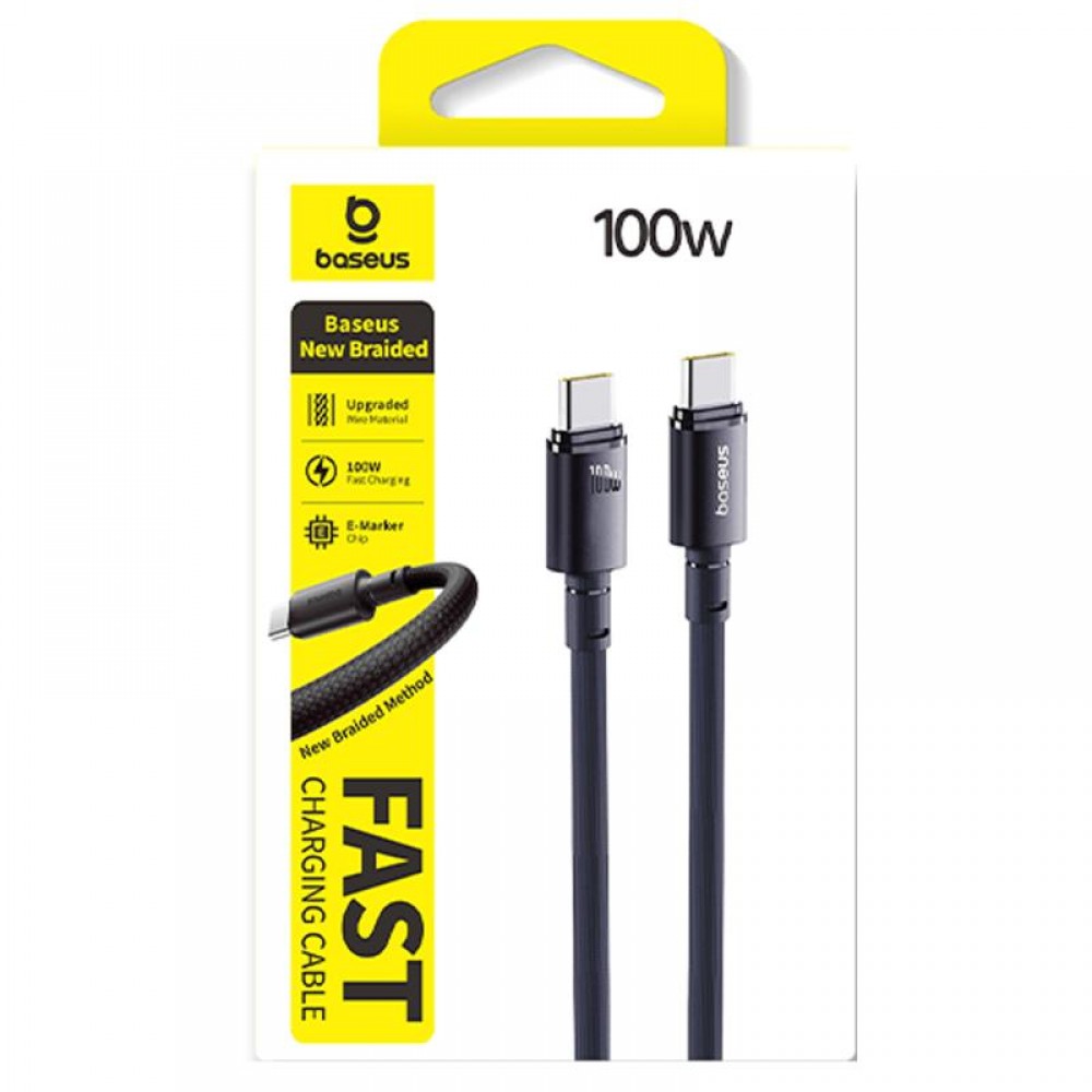 Дата кабель Baseus New Braided Type-C to Type-C 100W (2m) (E0426V)