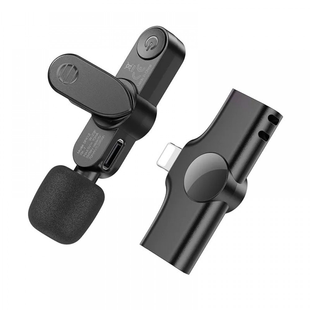 Петличный беспроводной микрофон Borofone BFK12 Trophy lavalier Lightning Петличный беспроводной микрофон Borofone BFK12 Trophy lavalier Lightning