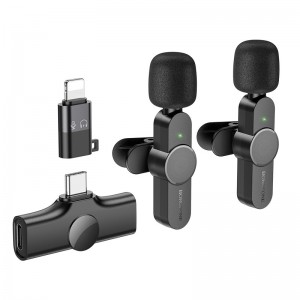 Петличний бездротовий мікрофон Borofone BFK12 Trophy lavalier Lightning/Type-C