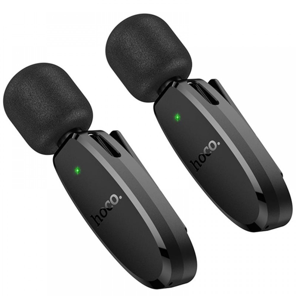 Петличний бездротовий мікрофон Hoco L15 Dual-mic clip-on wireless digital (Lightning/Type-C)