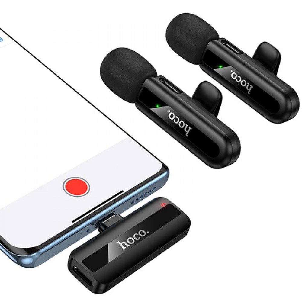 Петличний бездротовий мікрофон Hoco L20A Mini Voice (Lightning/Type-C) 60 mAh