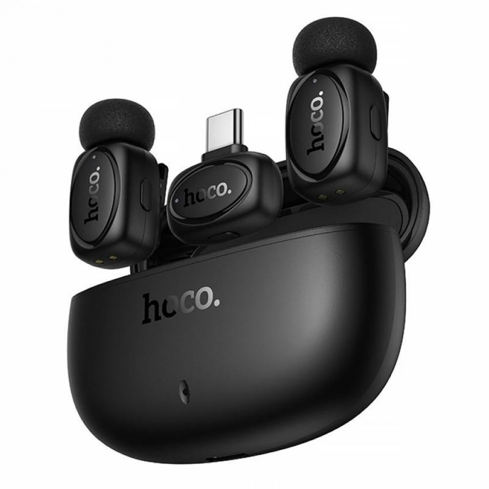 Петличний бездротовий мікрофон Hoco L19 Graceful dual-mic 2in1 (Lightning/Type-C)