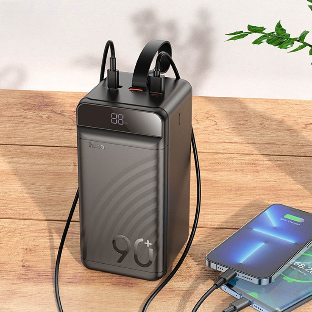 Зовнішній акумулятор (Power Bank) Hoco J123D Element 90000 mAh із швидкою зарядкою 22.5W+PD20W, чорний Зовнішній акумулятор (Power Bank) Hoco J123D Element 90000 mAh із швидкою зарядкою 22.5W+PD20W, чорний