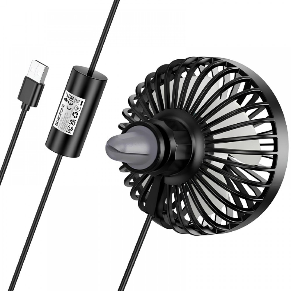 Вентилятор автомобильный Borofone DBF11 three speed (USB-A)
