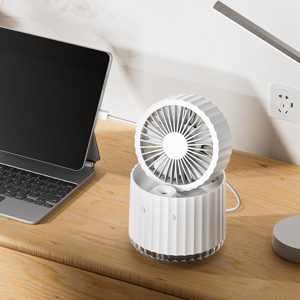 Настільний вентилятор Rapid Cooling 3in1 з водяним охолодженням і підсвічуванням 1200 mAh