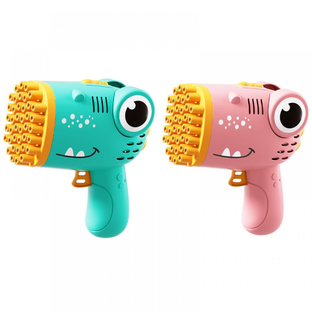 Пистолет для мыльных пузырей Dinosaur Bubble Gun с насадкой на 40 отверстий 50ml