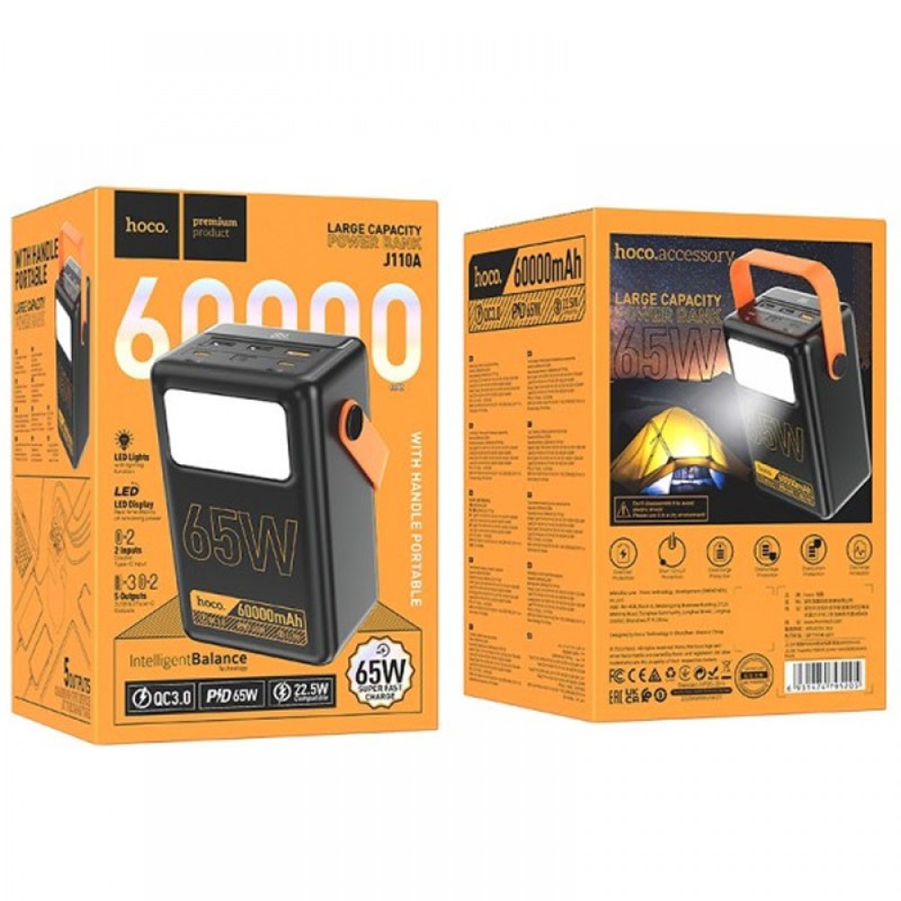 Портативний ЗП Power Bank Hoco J110A Powerful PD65W 60000 mAh