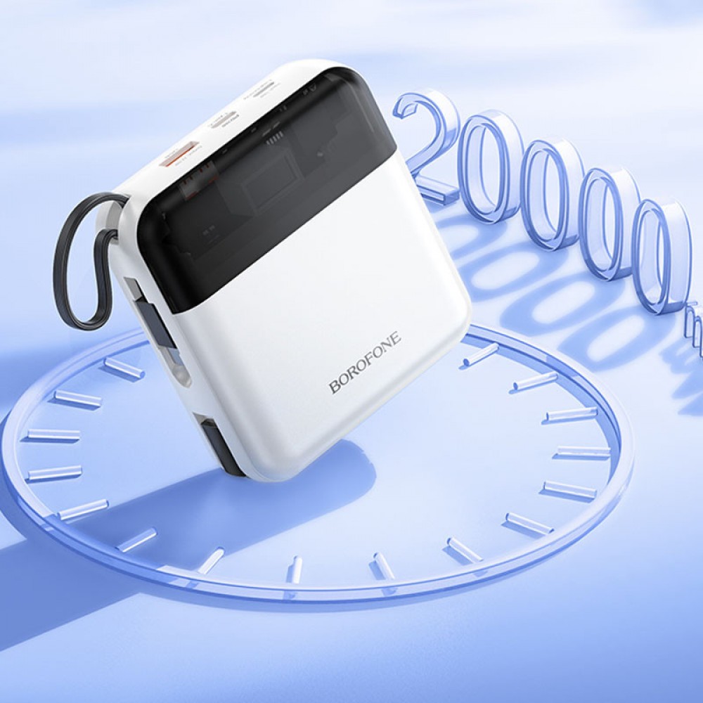 Портативное ЗУ Power Bank BOROFONE BJ64A Distinct 22.5W+PD20W with cable 20000 mAh Портативное ЗУ Power Bank BOROFONE BJ64A Distinct 22.5W+PD20W with cable 20000 mAh