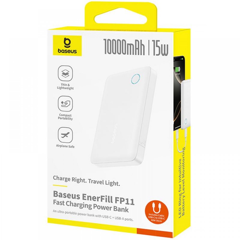 Портативное ЗУ Power Bank Baseus EnerFill FP11 15W 10000 mAh (P1008210C213)