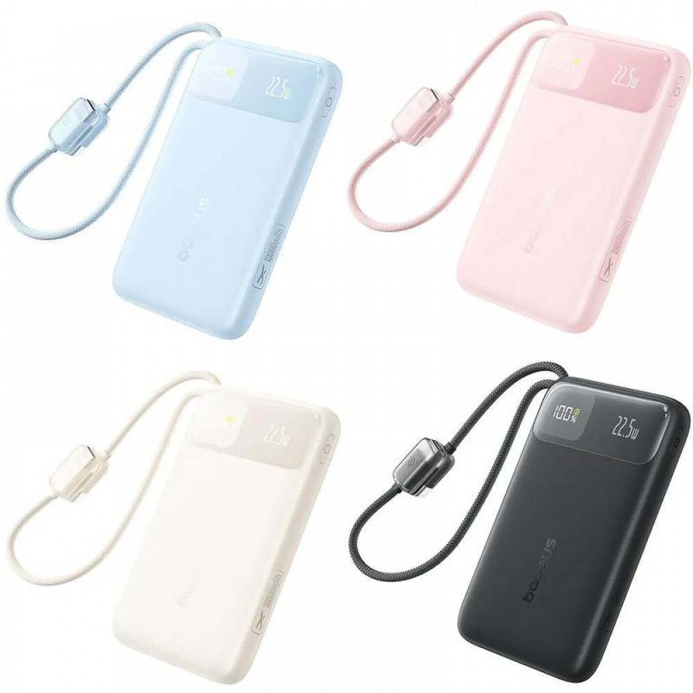 Портативное ЗУ Power Bank Baseus EnerFill FC11 PD22.5W with cable 10000 mAh (E0027R)