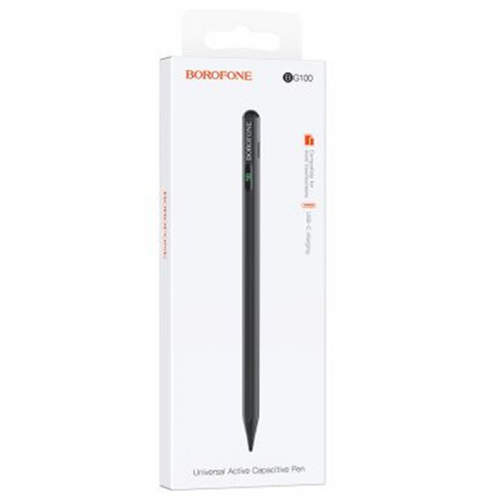 Стилус Borofone BG100 Universal active capacitive pen with digital display Стилус Borofone BG100 Universal active capacitive pen with digital display