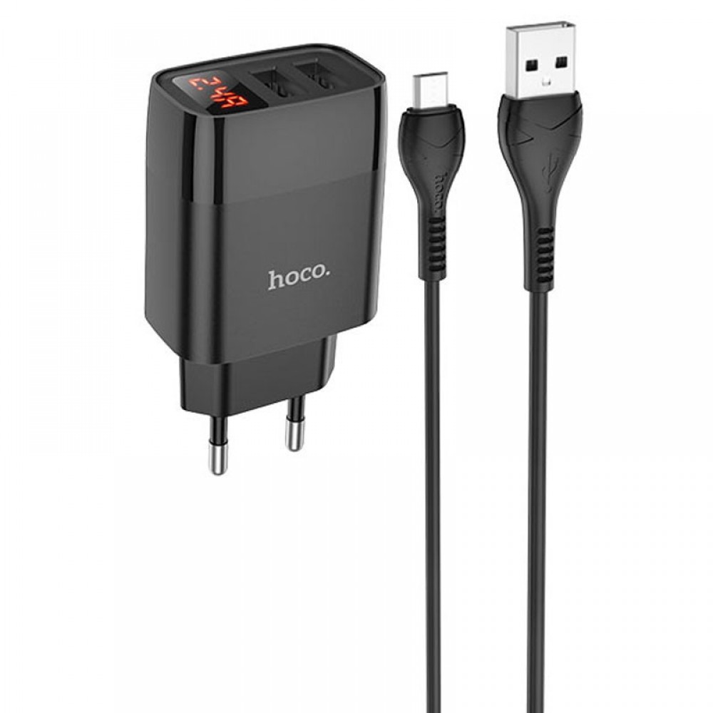 СЗУ Hoco C86A Balance 2.4A (2USB-A) + кабель USB to MicroUSB