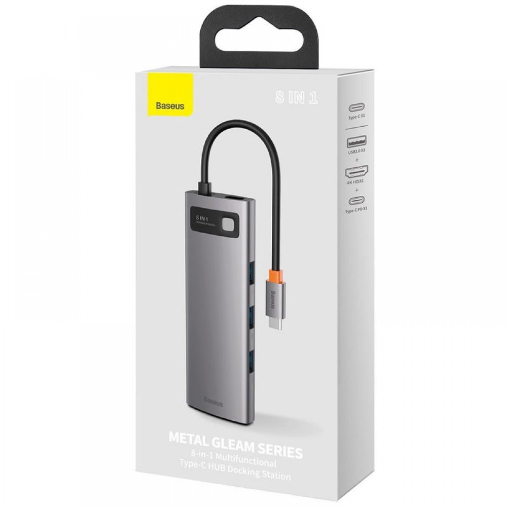 Перехідник HUB Baseus Metal Gleam Series 7-in-1 Multifunctional (WKWG020113)
