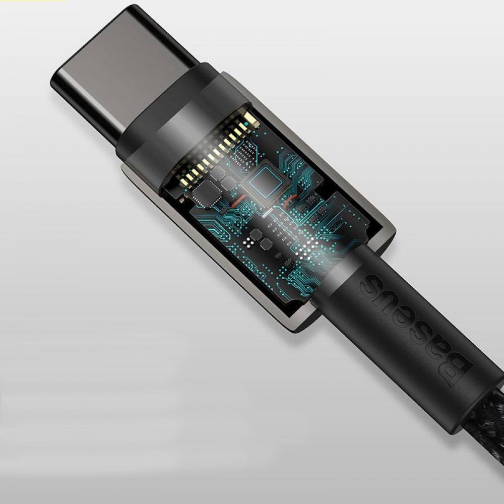 Дата кабель Baseus Tungsten Gold Type-C to Type-C Cable 100W (1m) (CATWJ-01)