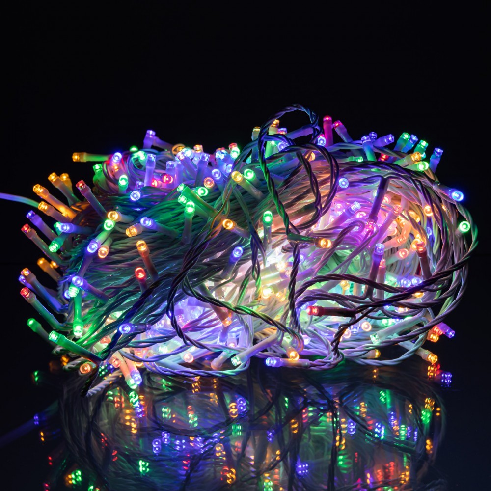 Гирлянда Рождественская фея уличная 50 м 500 LED белый провод Мультиколор CF500L50MWML