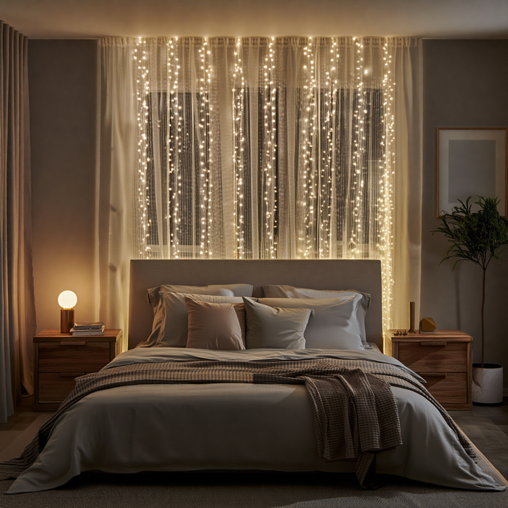 Новогодняя гирлянда Хвойная лапа 3х2 м 400 LED Желтый свет D400LED2MY