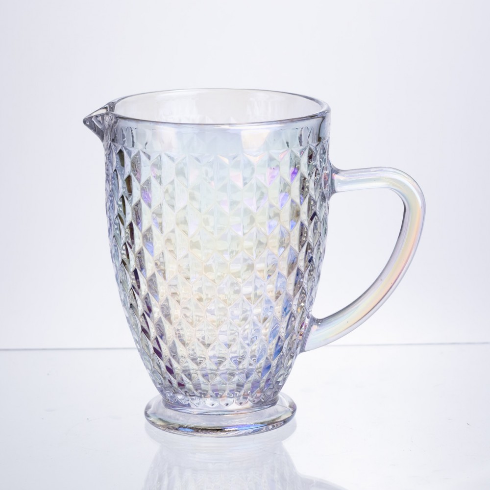 Кувшин для напитков 1,2 л из толстого стекла фигурный rainbow HP-19-251