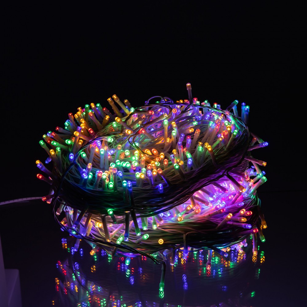 Гірлянда Різдвяна фея вулична 100 м 1000 LED білий провід Мультиколір CF1000L100MWML
