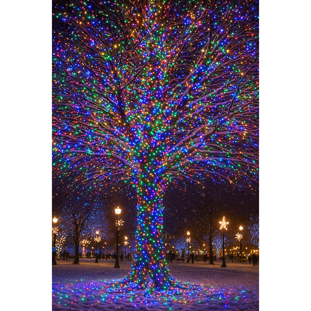 Гірлянда Різдвяна фея вулична 100 м 1000 LED білий провід Мультиколір CF1000L100MWML