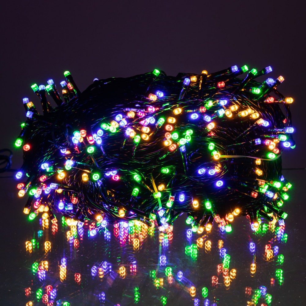 Гирлянда Рождественская фея уличная 50 (м) 500 LED черный провод Мультиколор CF500L50MBML