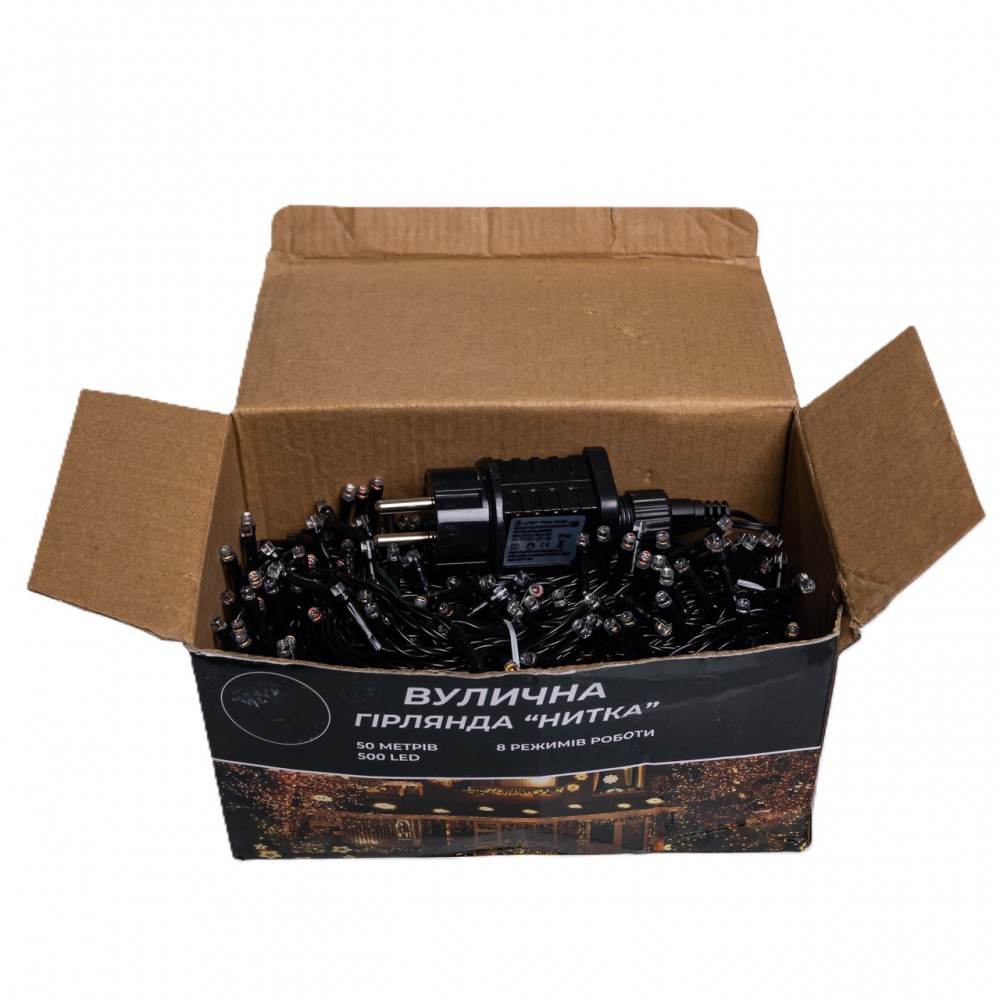 Гирлянда Рождественская фея уличная 50 (м) 500 LED черный провод Мультиколор CF500L50MBML