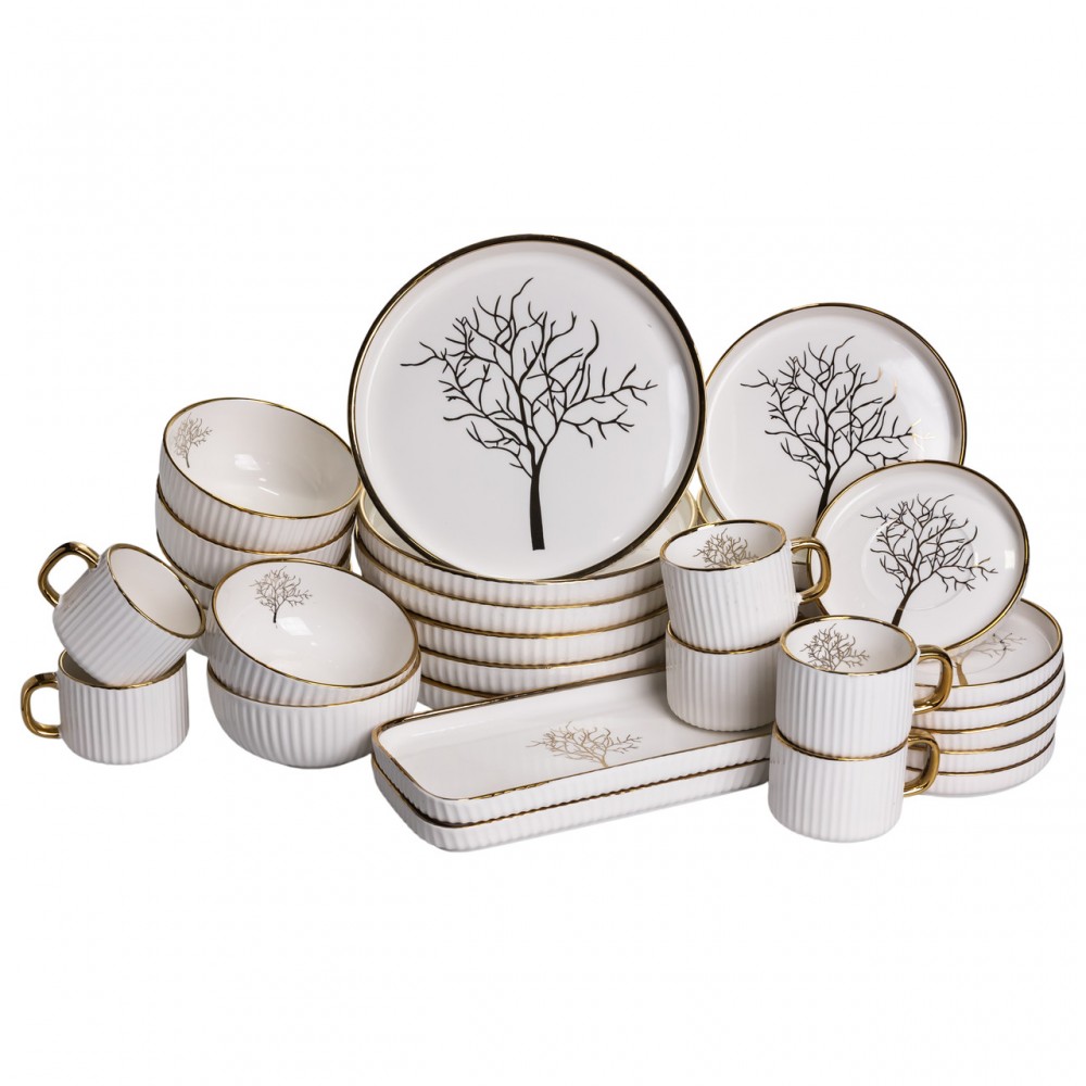 Столовий набір посуду 32 предмети на 6 персон Valentina порцеляновий DS-32-O