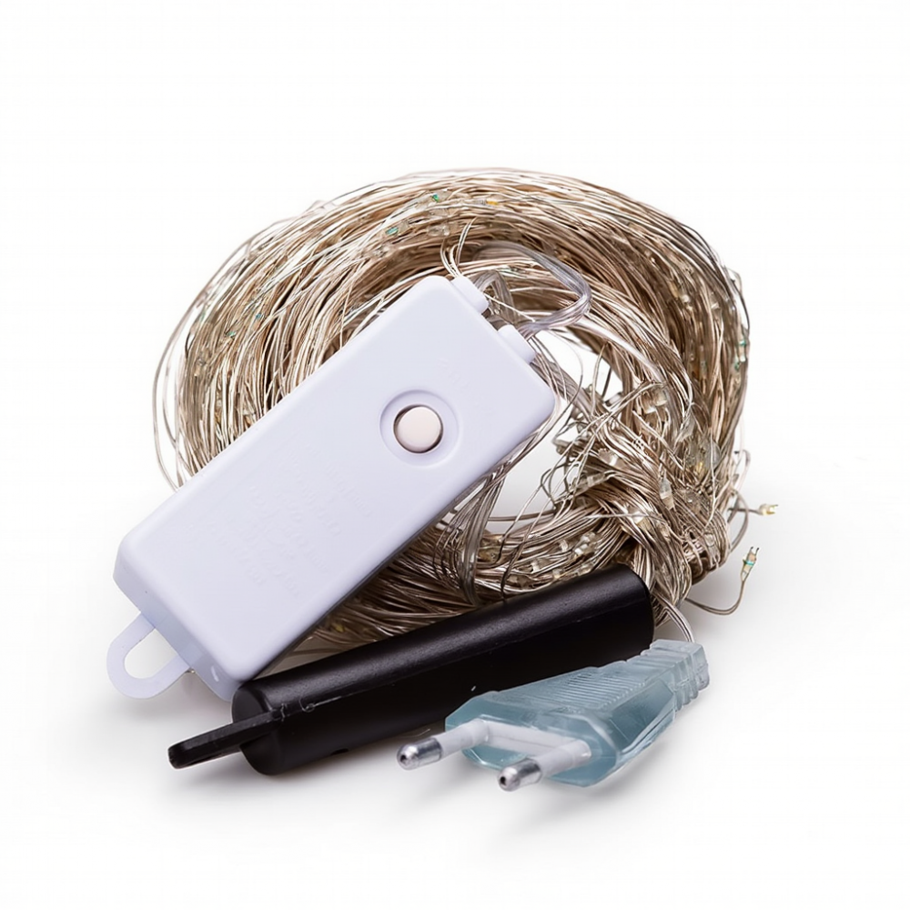 Гірлянда Кінський хвіст 3 м 20 ліній на 600 led лампочок на мідному дроті від мережі Жовта 1733015Y