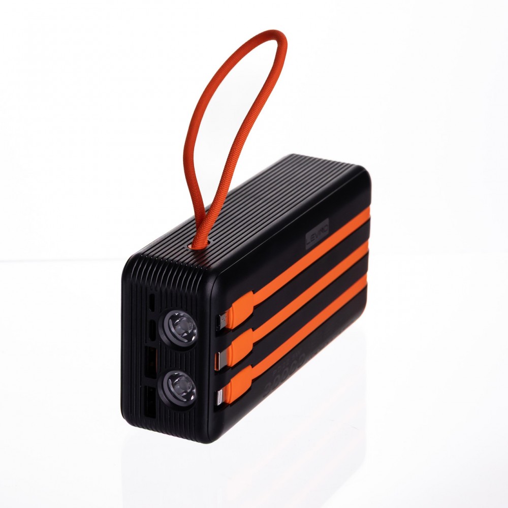 Повербанк с быстрой зарядкой с 3 шнурами 30000 mAh портативное зарядное устройство powerbank зарядка для телефона HP-N56