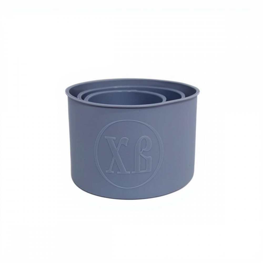 Формы для выпечки пасхи силиконовые 3 штуки 1,7/1/0,6 л Серый HP-35-555G