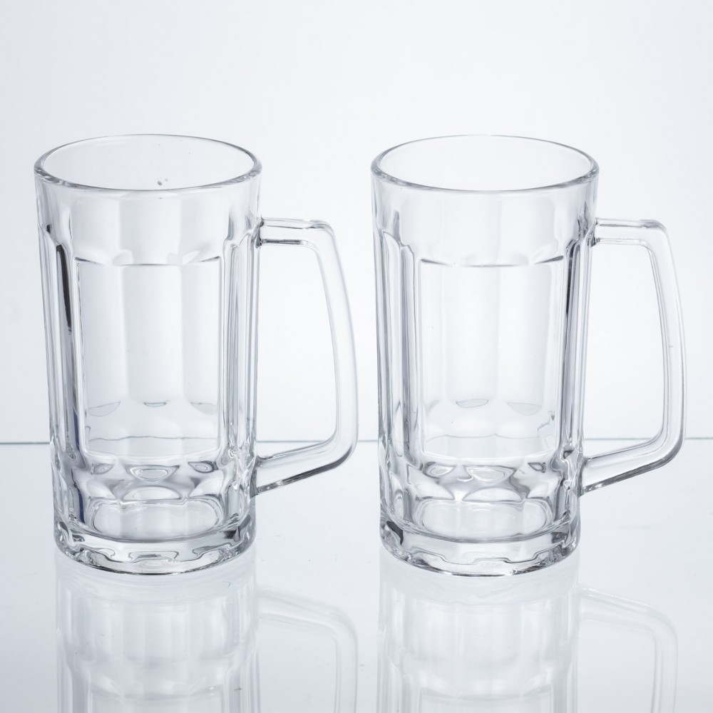 Набір кухлів для пива Beer Stein скляних 2 штуки по 530 мл HP-17-60