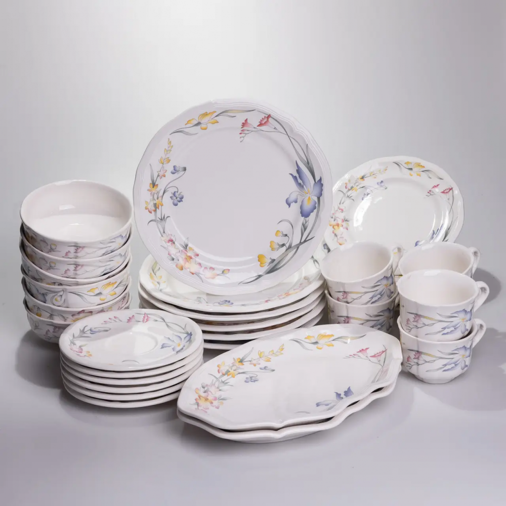 Столовый набор посуды тарелок и чашек 32 предмета на 6 персон Villeroy фарфоровый YY78-8A