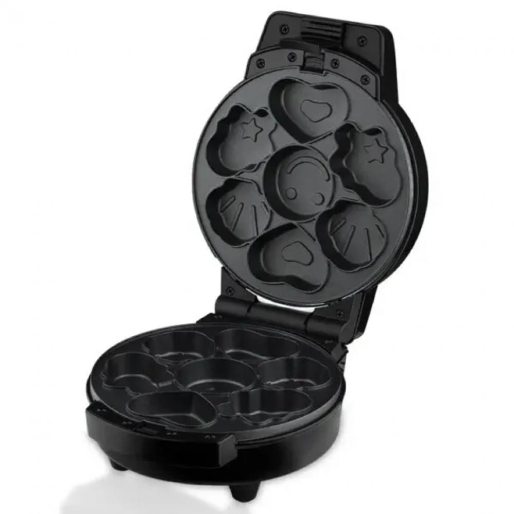 Мультипекар Sokany SK-08105 5 в 1 600 Вт з антипригарними панелями: для вафель, коржів, пончиків, горішків, фігурного печива