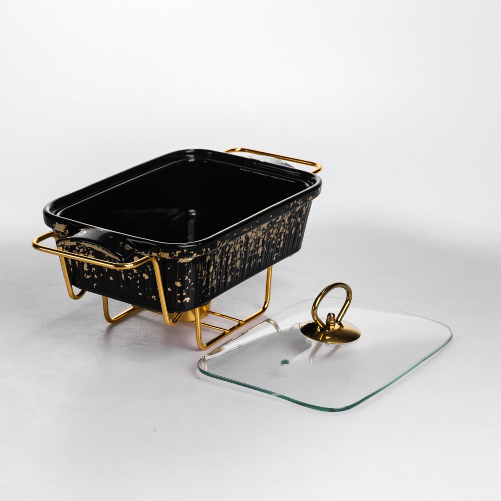 Мармитница прямоугольная на подставке с подогревом 31х16х11 см ML-874-11