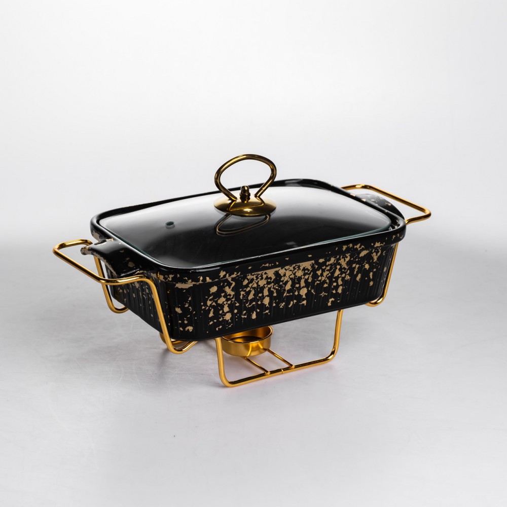 Мармитница прямоугольная на подставке с подогревом 31х16х11 см ML-874-11