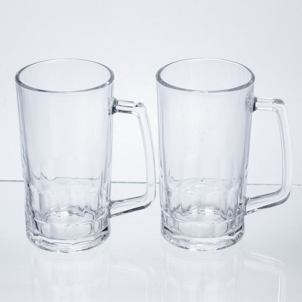 Набір кухлів для пива Patterned Stein скляних 2 штуки по 530 мл HP-17-61