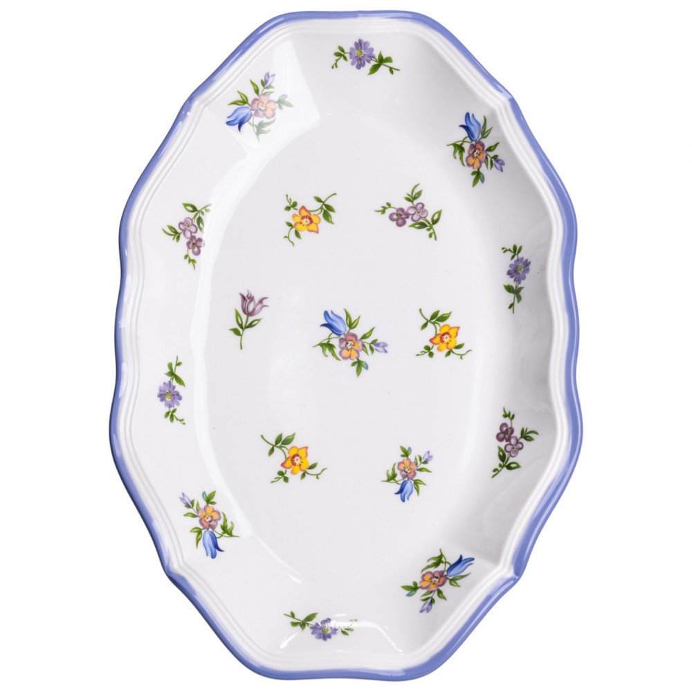 Столовый набор посуды тарелок и чашек 32 предмета на 6 персон Retro Floral фарфоровый, обеденный столовый сервиз тарелок YY78-9A