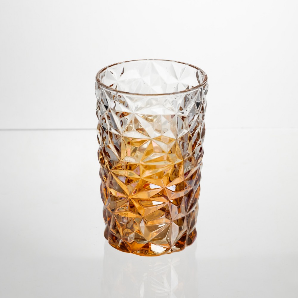 Набор стеклянных стаканов 6 штук 350 мл Золотистый Yiwu HP-19-191