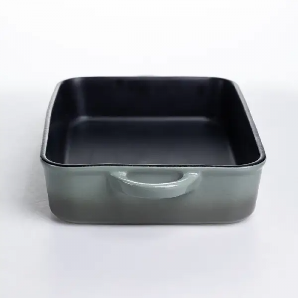 Форма для выпечки фарфоровая с ручками 29.5х23.5х6.5 см черный KS-624