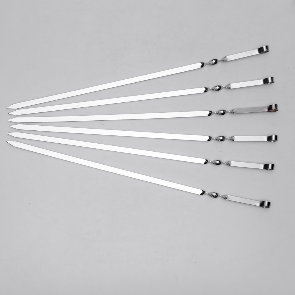 Набор шампуров из нержавеющей стали 6 штук 60х1.2 см BQ-18