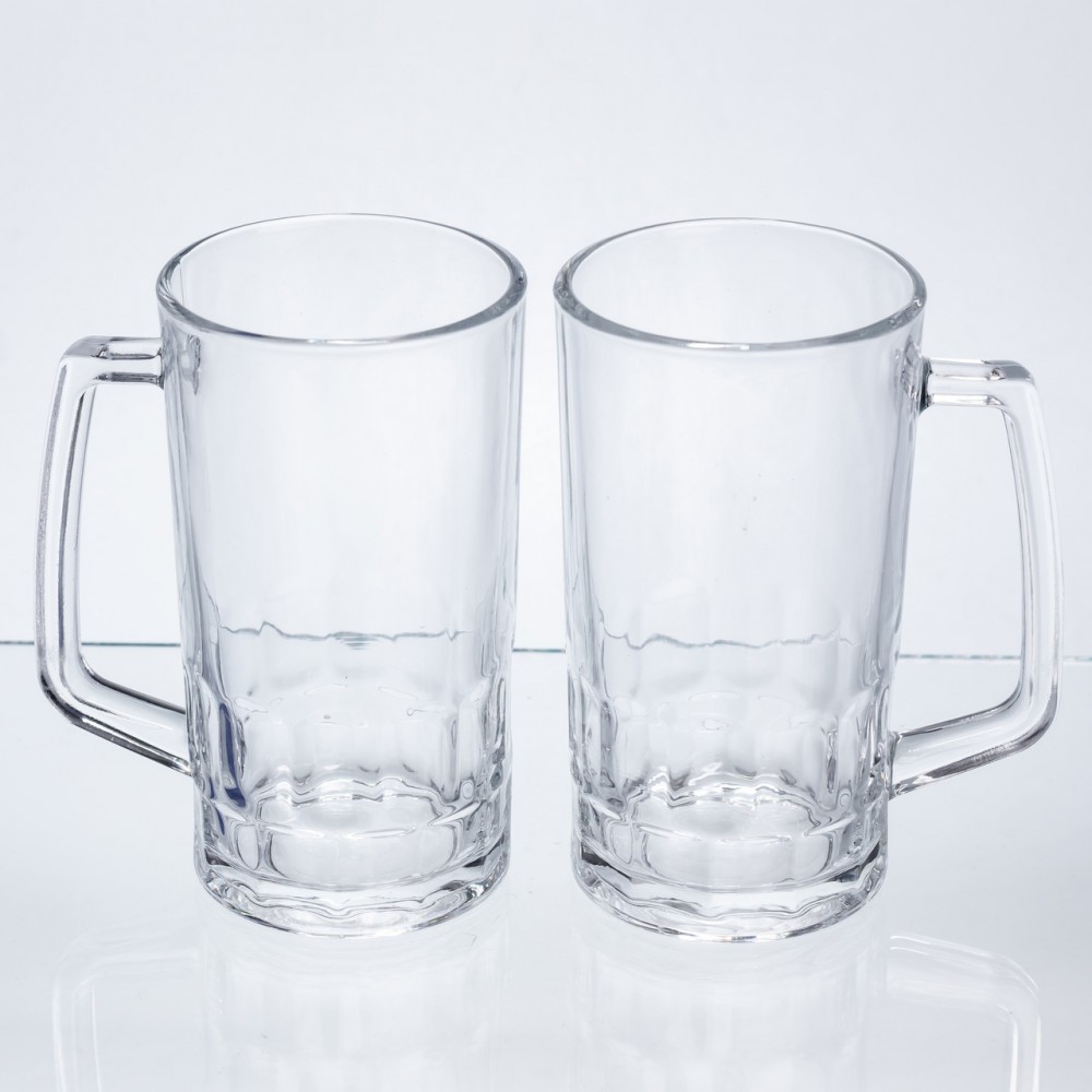 Набір кухлів для пива Patterned Stein скляних 2 штуки по 530 мл HP-17-61