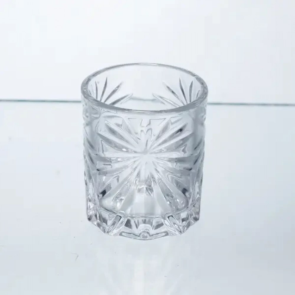 Набір чарок для настоянок Rocks Glass 6 штук по 75 мл з рельєфним візерунком HP-17-8