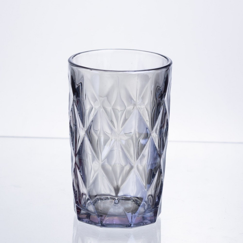 Набор стаканов Diamond Blue 6 штук по 300 мл HP-19-276 стеклянных прозрачных стакан для напитков лимонадов и газалки