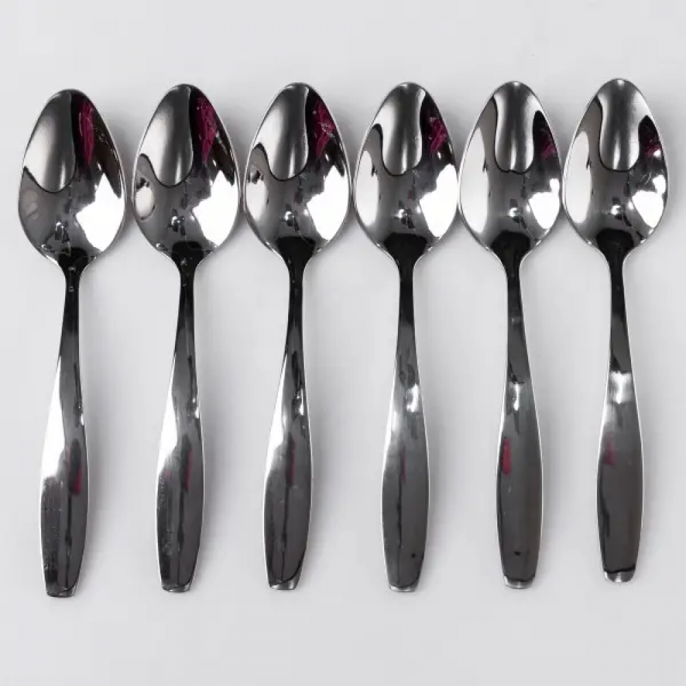 Набор чайных ложек 6 штук из нержавеющей стали 14.5 см серебристый ложки чайные посуда нержавейка десерт кофе HP-16978-15