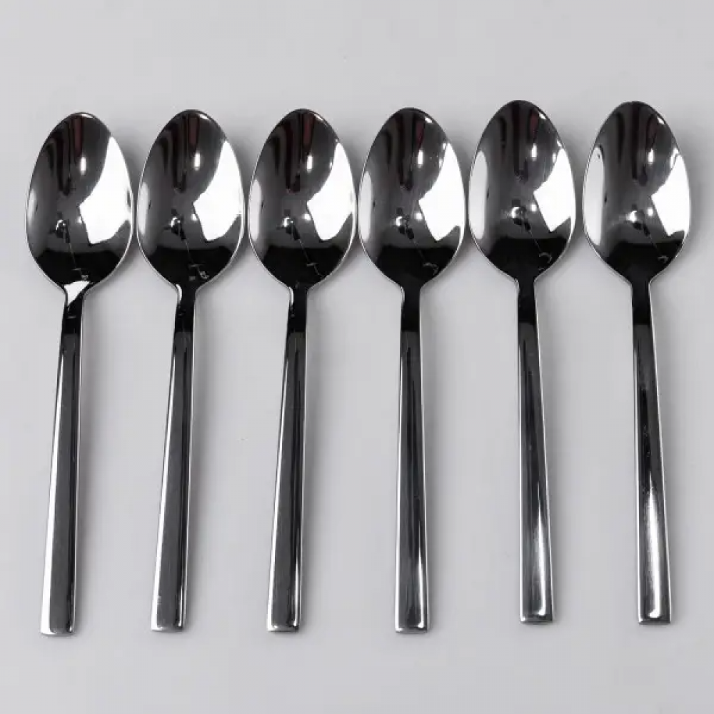Набор чайных ложек 6 штук из нержавеющей стали 14.5 см серебристые ложки чайные посуда нержавейка десерт кофе HP-16978-18