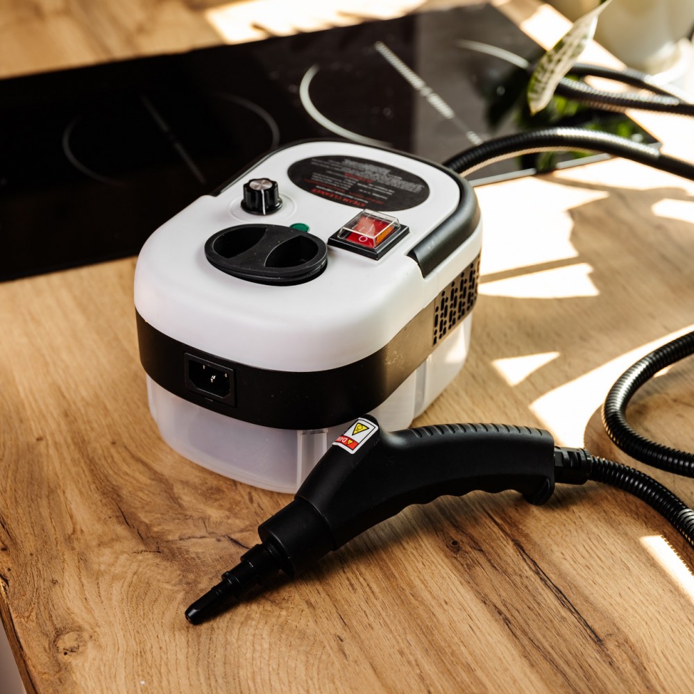 Пароочисник ручний Steam Cleaner 2500 Вт із набором та баком 1.2л HP-SC-002-white